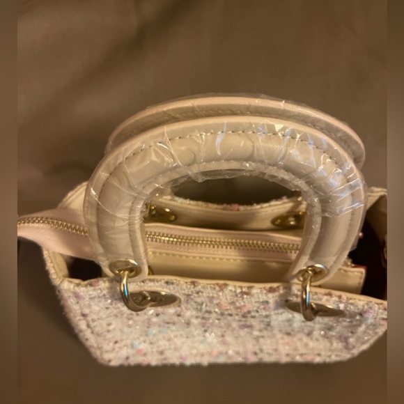 Beige Tweed Mini Handbag - Picture 7 of 7